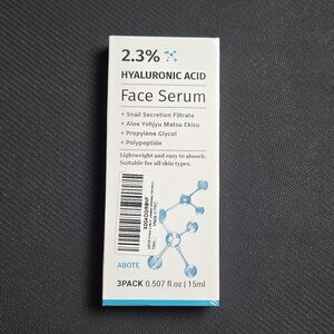 Abote 2.3% Hyaluronic Acid Face Serum 3-Pack – Anti-Aging Moisturizer, New